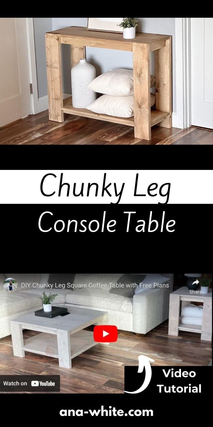 Chunky Leg Console Table