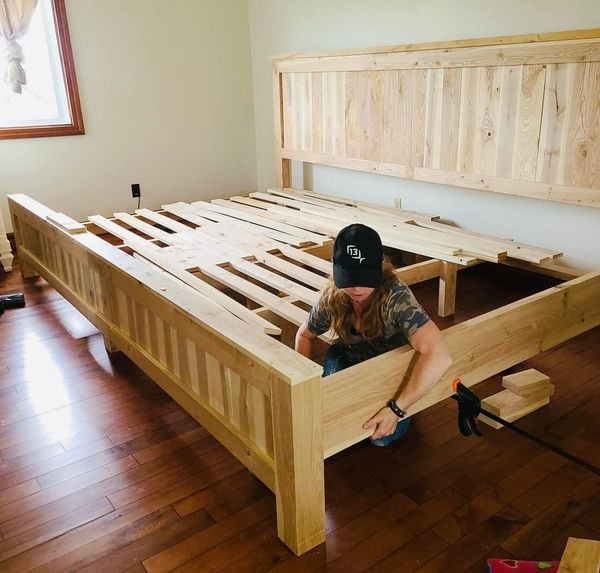 double king farmhouse bed