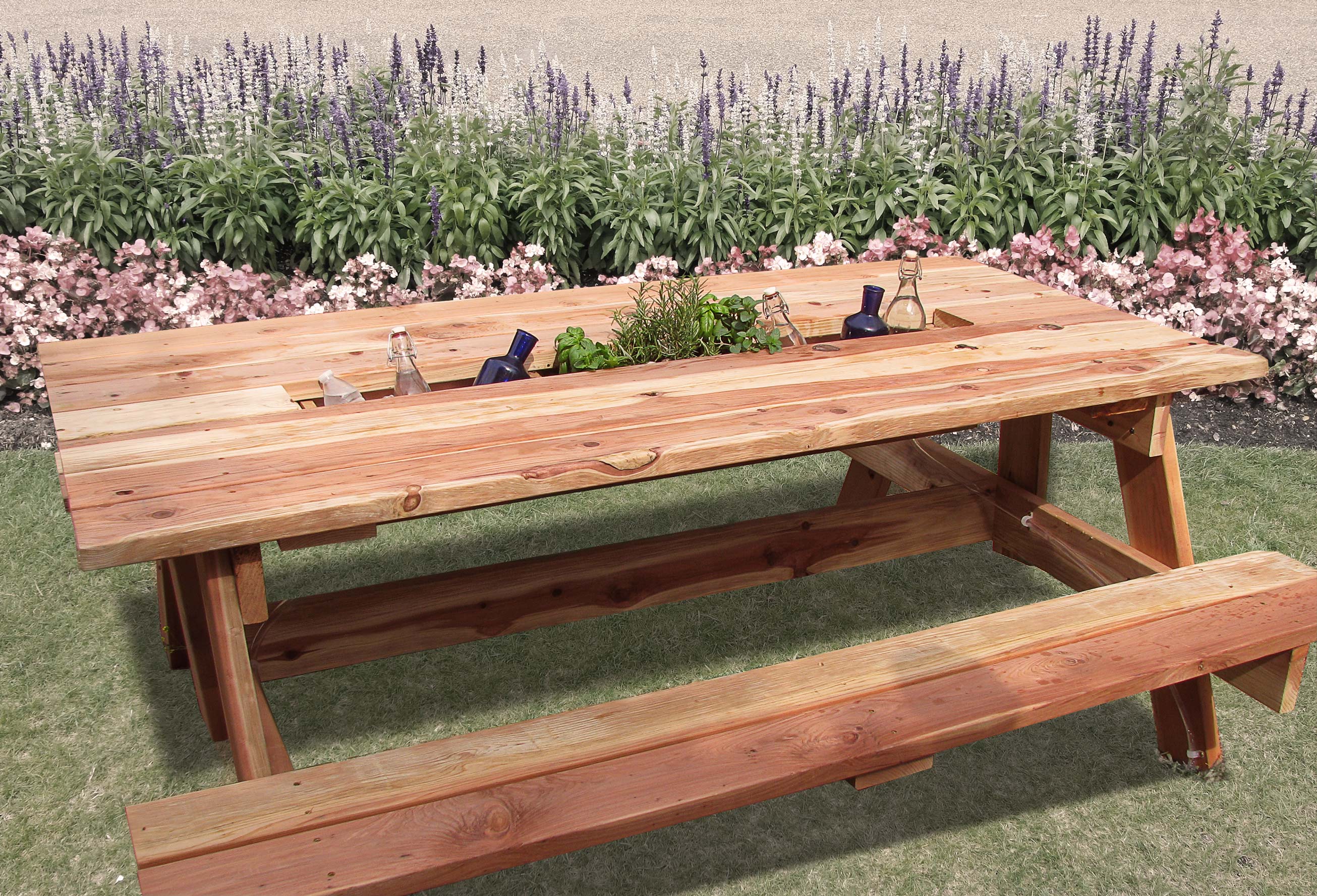 cooler picnic table