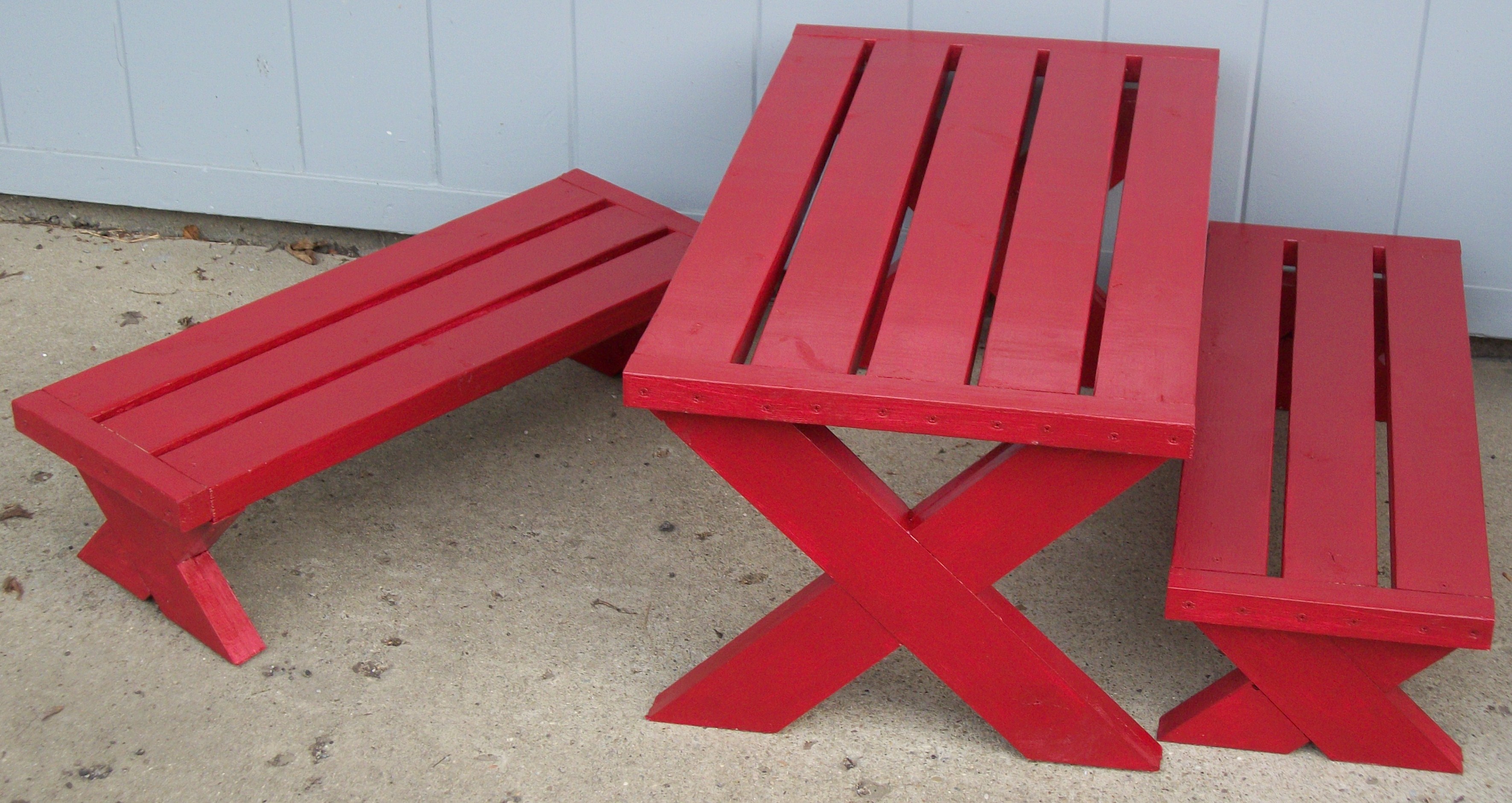 DIY Picnic Table with Benches