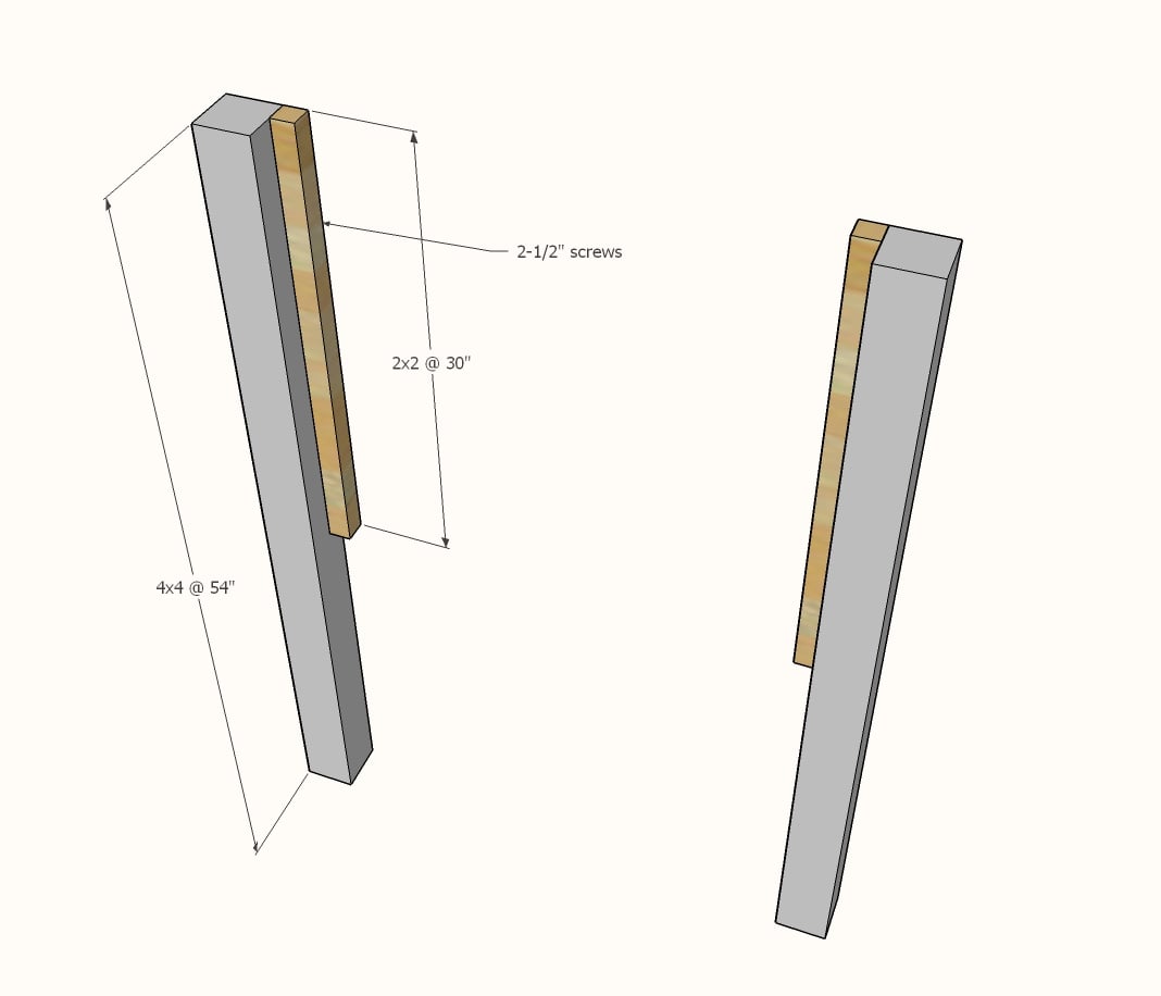 diagram of cleats attached to headboard legs
