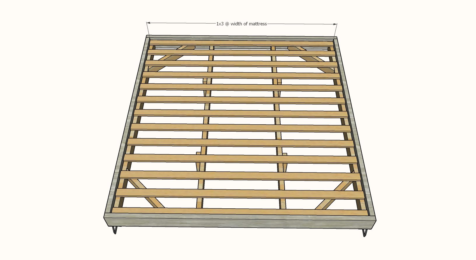 modern platform bed frame