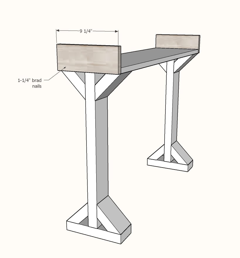 narrow console table step 4