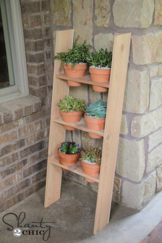 ladder planter for potted plants 