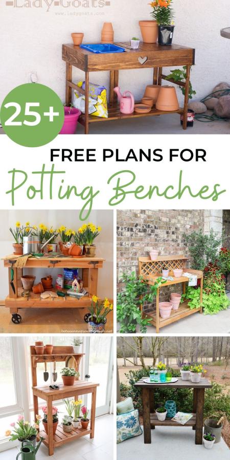 25+ Free Potting Bench Plans