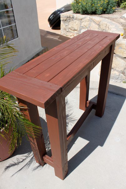 Ana White | My First Project-Outdoor Bar-height Table - DIY Projects