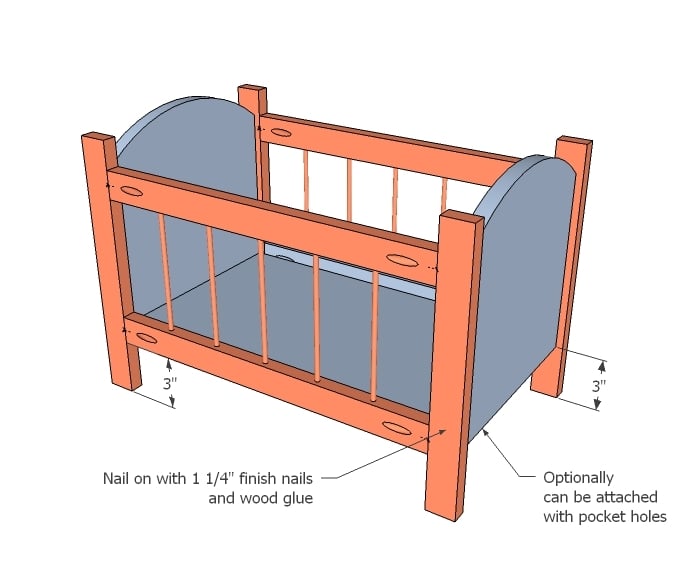  Fancy Baby Doll Crib | Free and Easy DIY Project and Furniture Plans