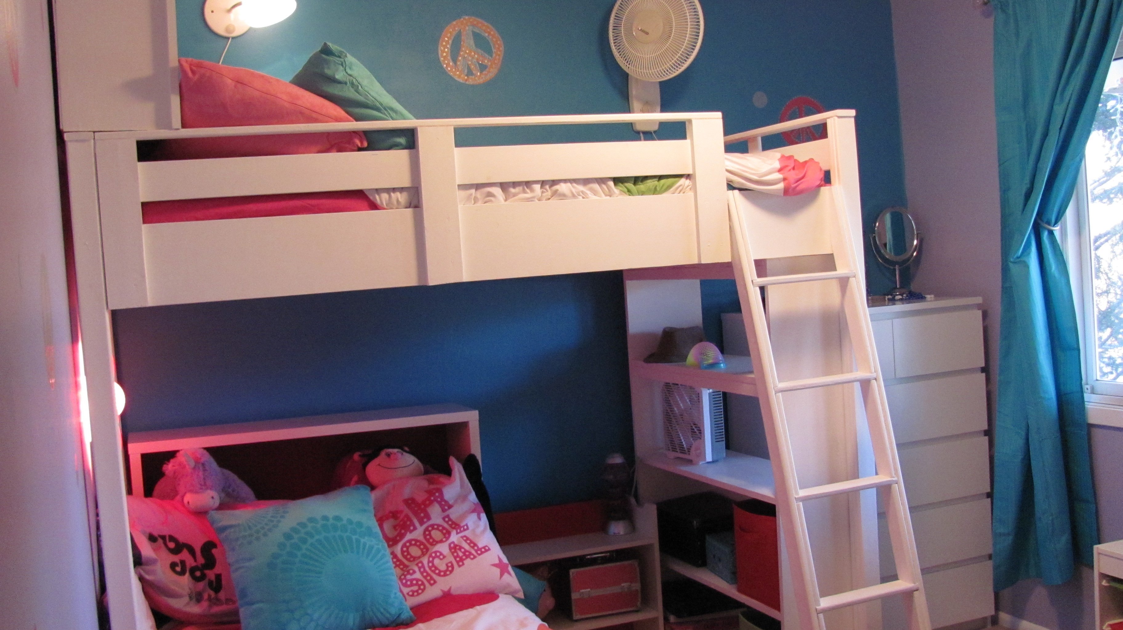 Loft Bed w/ Bookcase and Headboard | Do It Yourself Home Projects ...