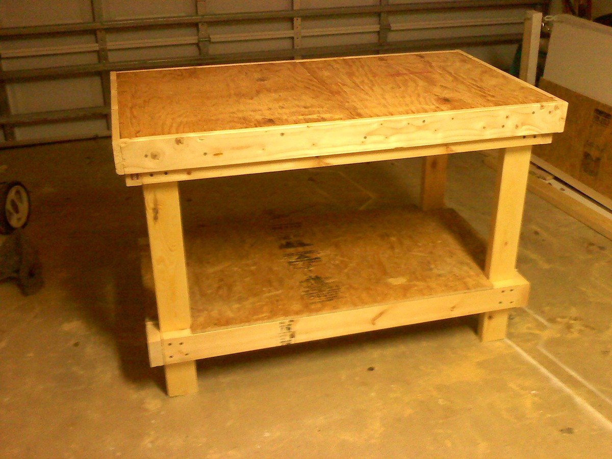 ana white build a sturdy work bench free and easy