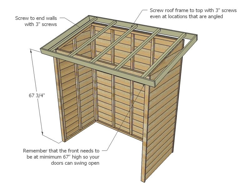 Flat Roof Storage Shed Plans