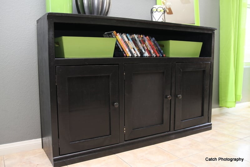 black media console woodworking plans