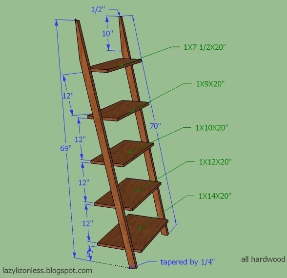 Ladder Shelf Plans