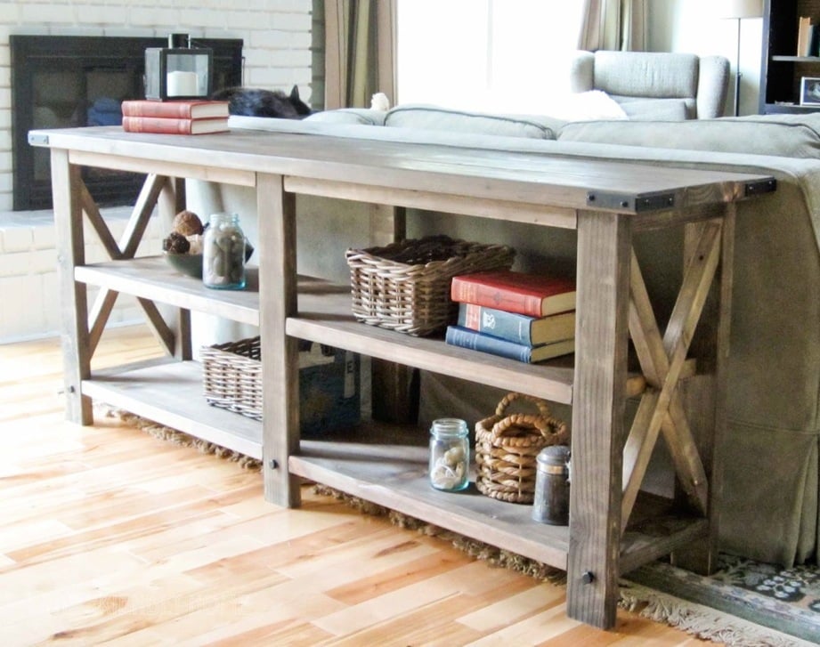 Ana White  Rustic X Console - DIY Projects