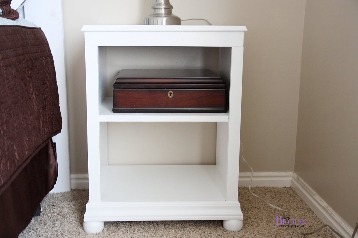 Free plans to build a Pottery Barn Kids Catalina inspired nightstand 