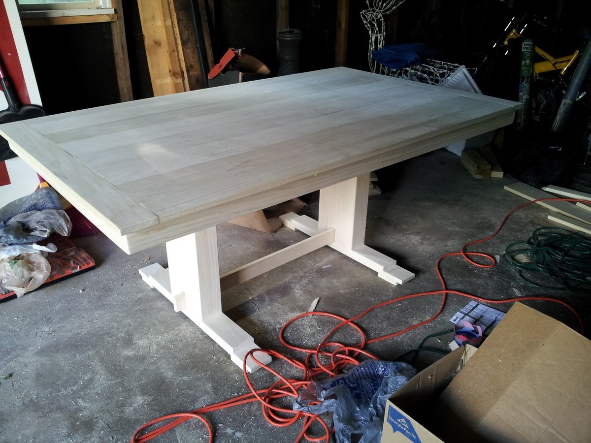 Modified Trestle Table   Do It Yourself Home Projects from Ana White