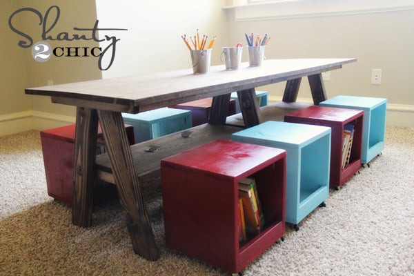  Trestle Play Table | Free and Easy DIY Project and Furniture Plans