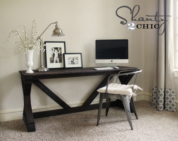  55 Fancy X Desk  Free and Easy DIY Project and Furniture Plans