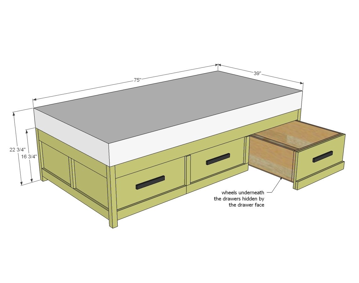 Daybed with Storage Drawers