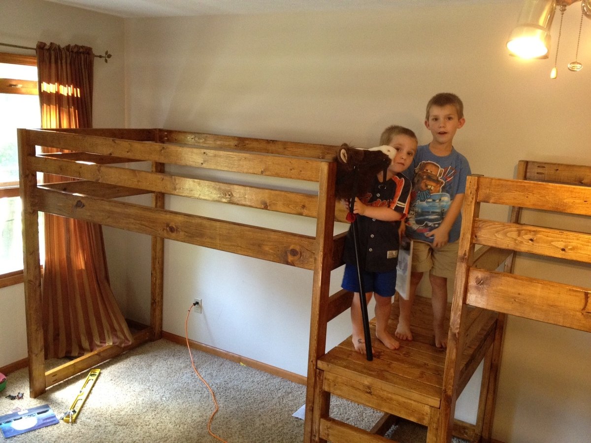 Double Wide Camp Loft Bed! | Do It Yourself Home Projects from Ana ...
