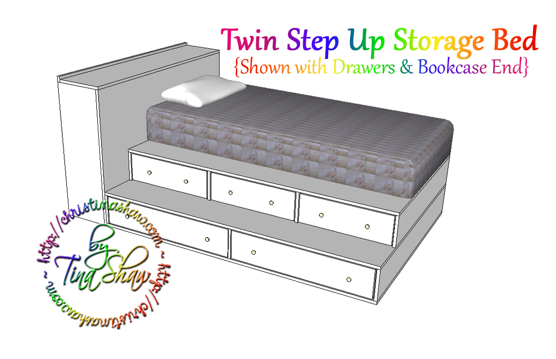 Storage Bed Building Plans http://ana-white.com/2012/09/plans/twin 