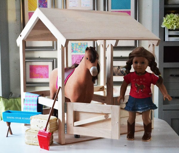 free plans American girl horse stable