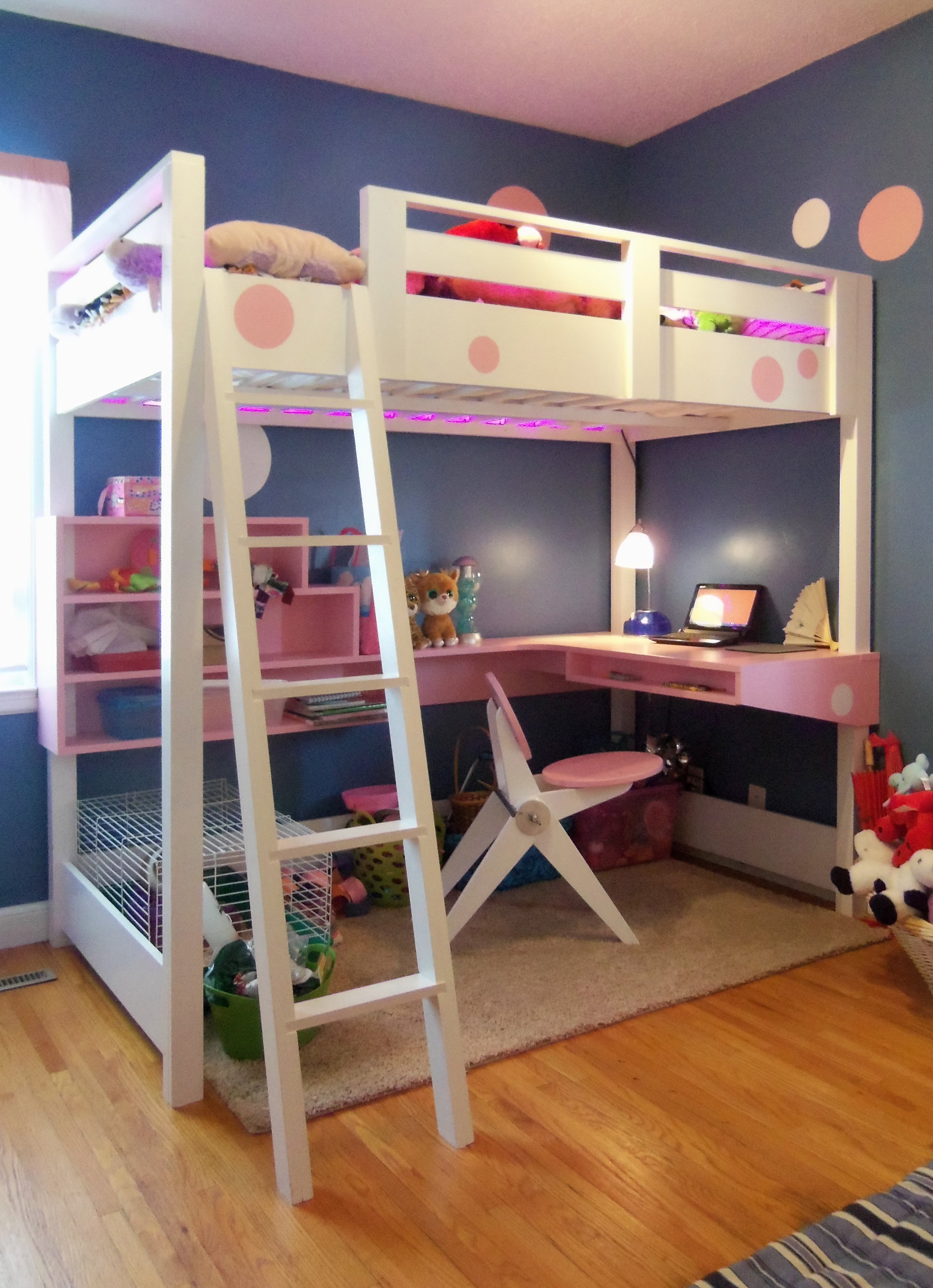 Loft bed with desk | Do It Yourself Home Projects from Ana White