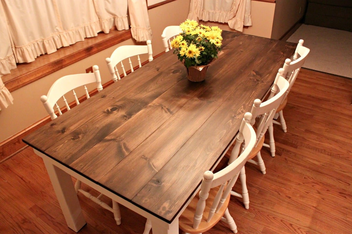 diy small farmhouse kitchen table