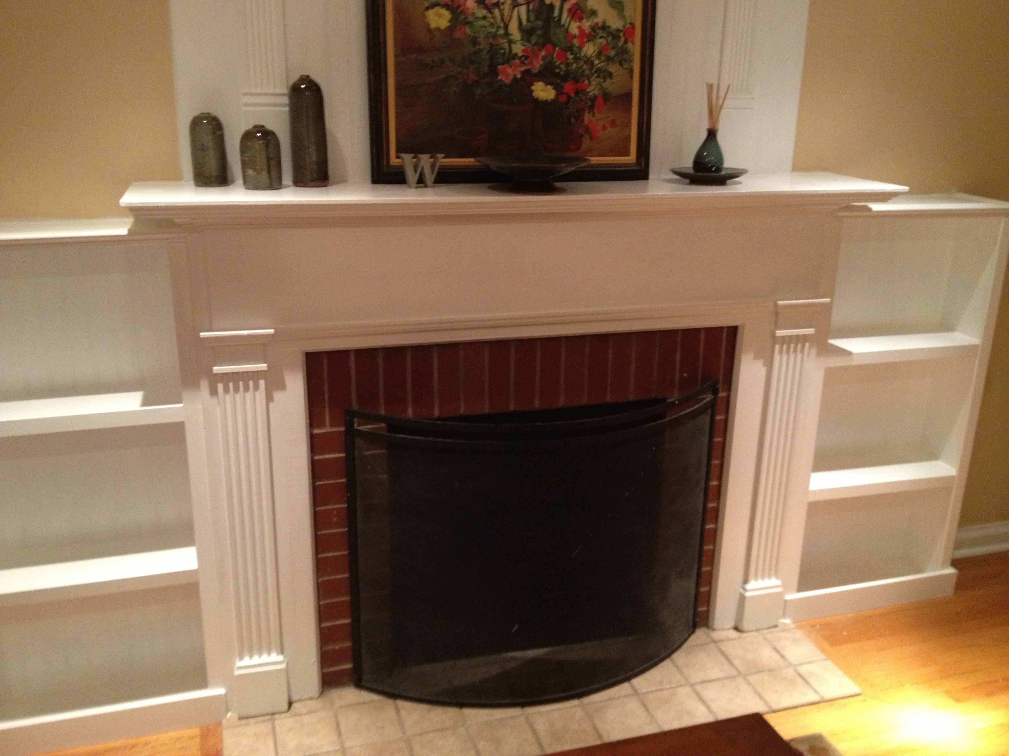 Fireplace Facelift Built In Bookcases   Do It Yourself Home