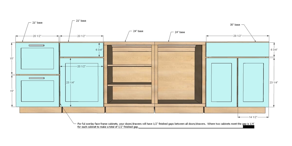 Ana White | Build a Face Frame Base Kitchen Cabinet Carcass | Free ...