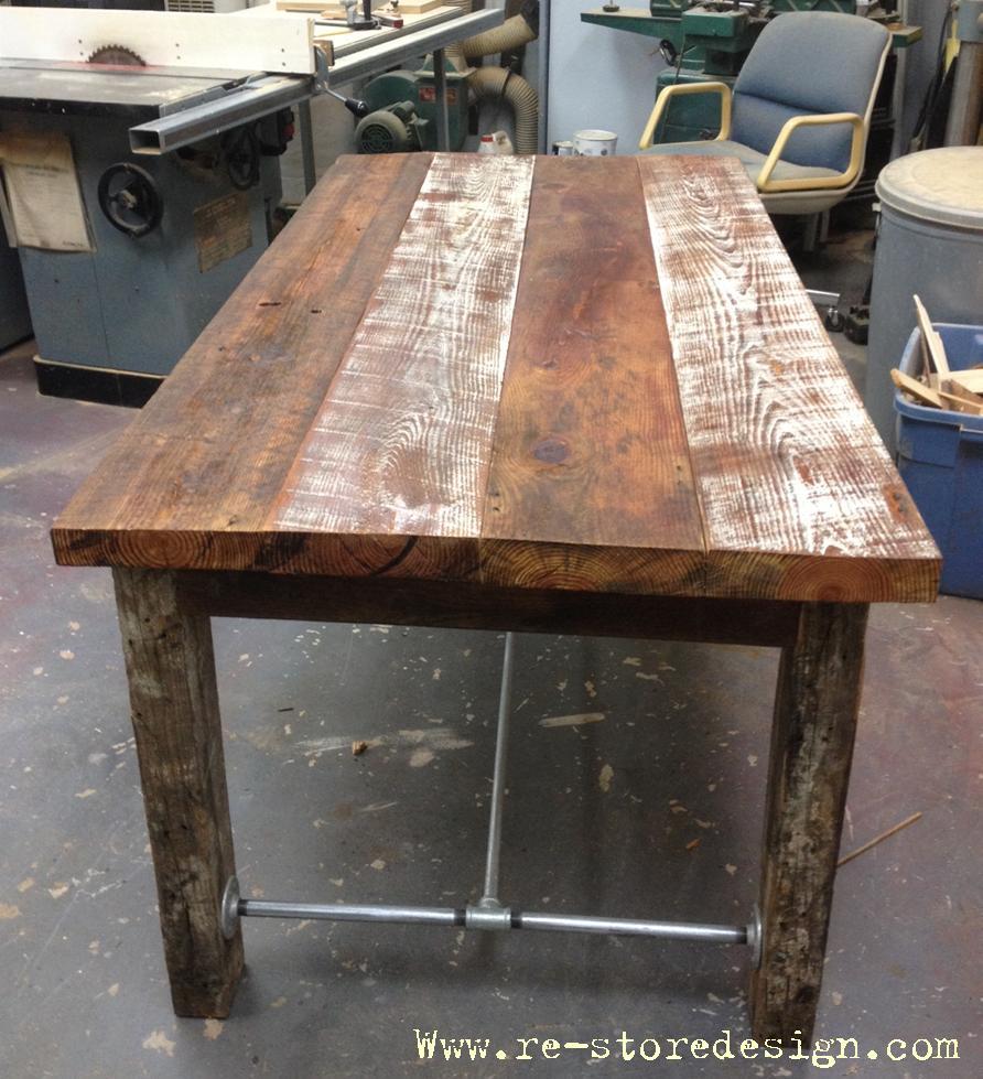 This was made from reclaimed wood from various building around the DC ...