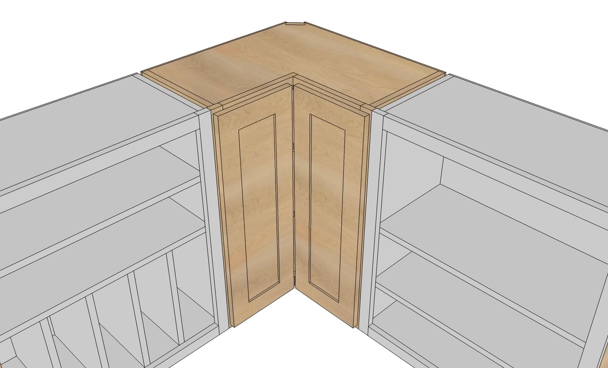 Ana White | Build a Wall Corner Pie Cut Kitchen Cabinet | Free and ...