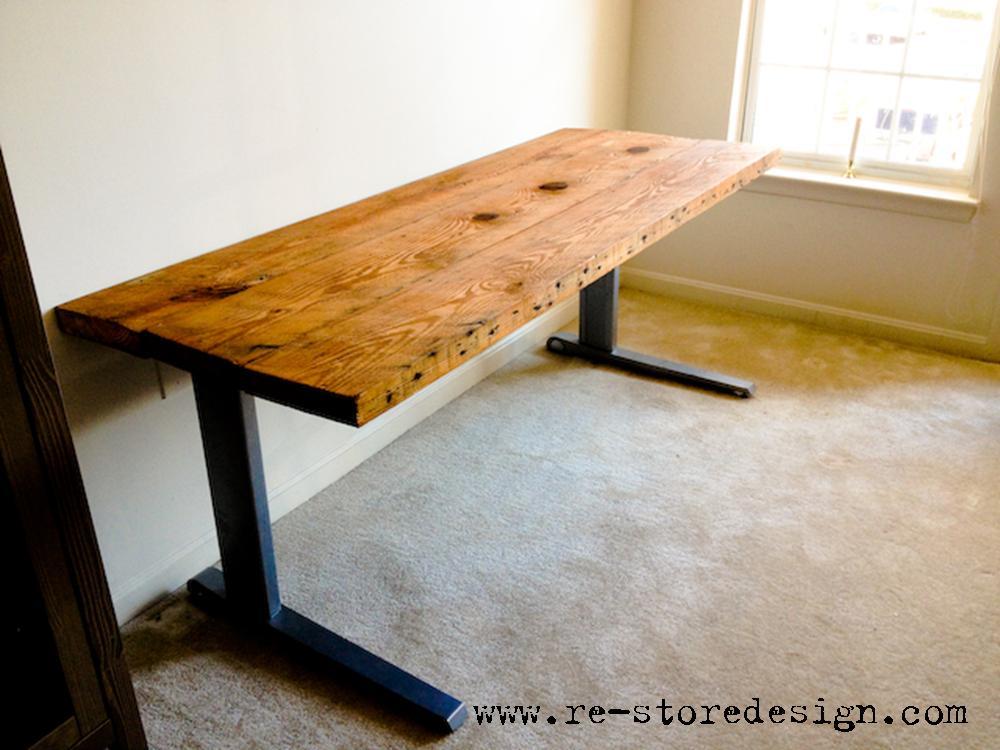 ana white reclaimed wood desk - diy projects