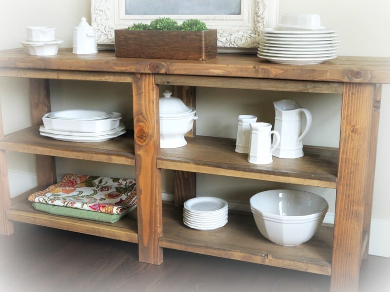 Ana White  Rustic Buffet Table - DIY Projects