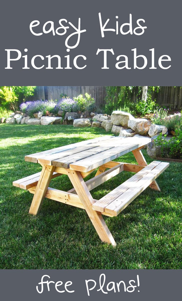 This table is a little taller than the toddler picnic table and made a 