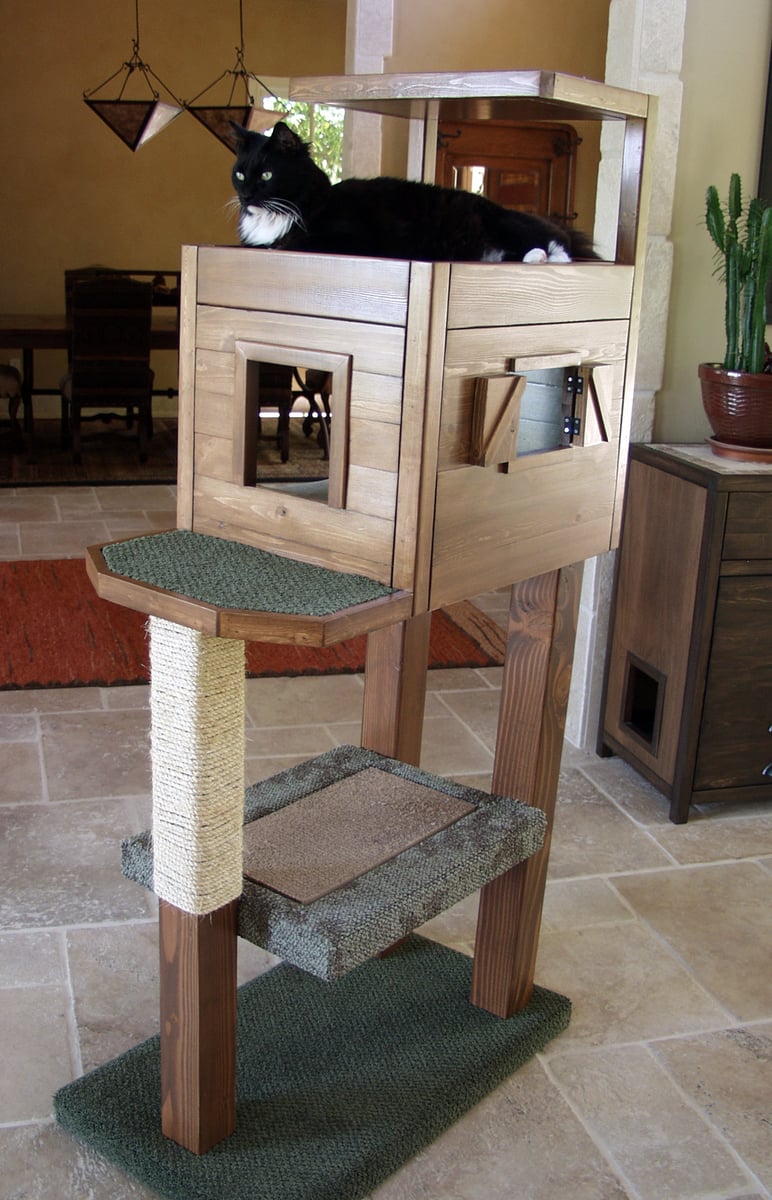 your own cat tree cat tower cat furniture for about $ 40 this dad blog ...