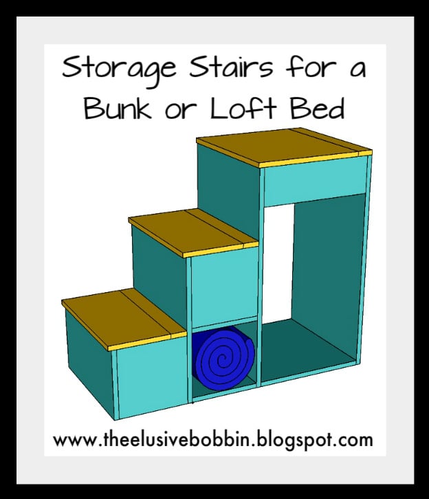 Storage Stairs for a Bunk of Loft Bed
