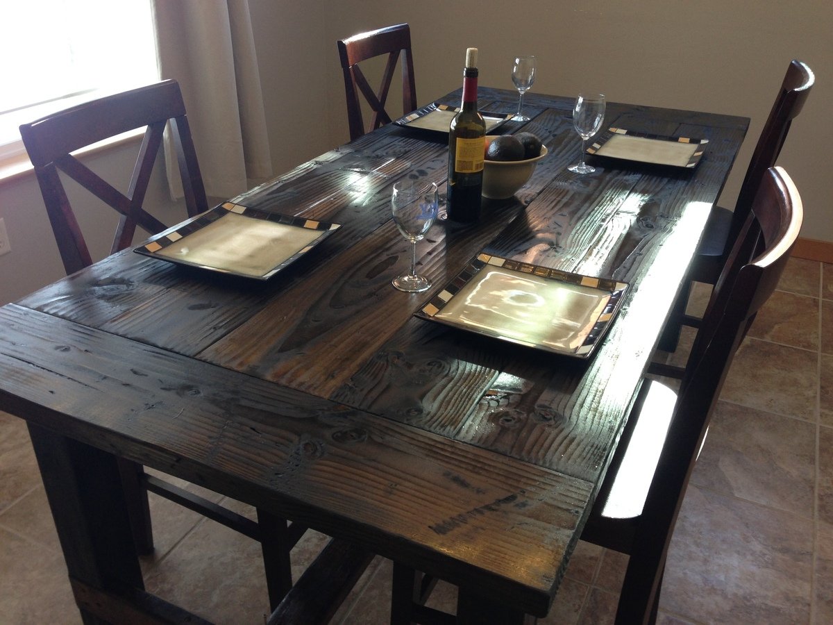 DIY Farm Style Dining Table