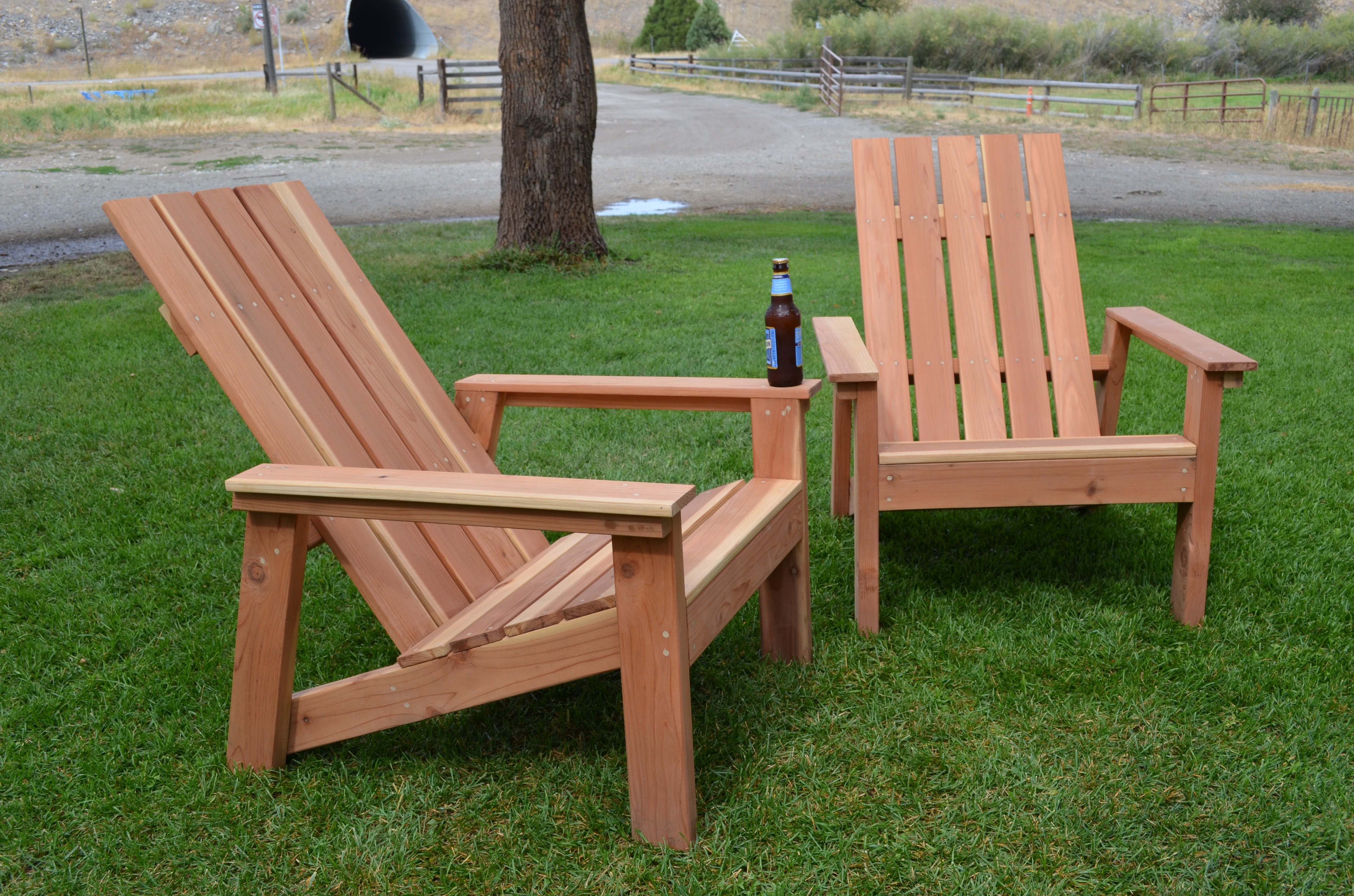 of my first building projecta pair of redwood adirondack chairs 