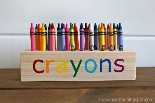 DIY Crayon Holder Wood