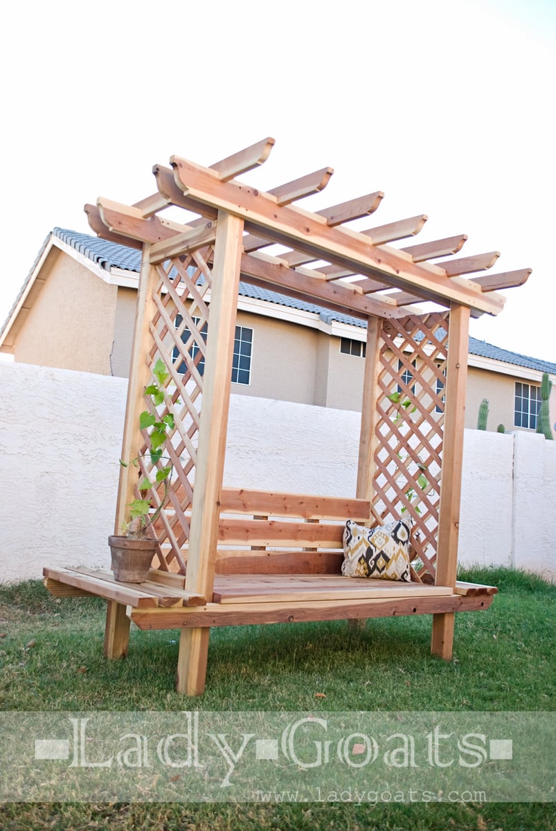  Bench with Arbor | Free and Easy DIY Project and Furniture Plans