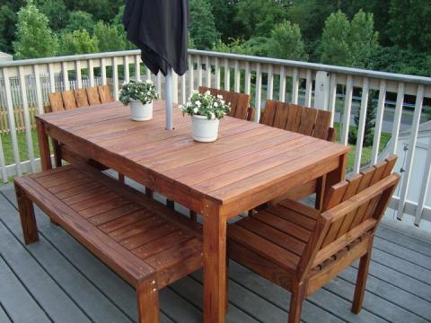  Outdoor Dining Table | Free and Easy DIY Project and Furniture Plans