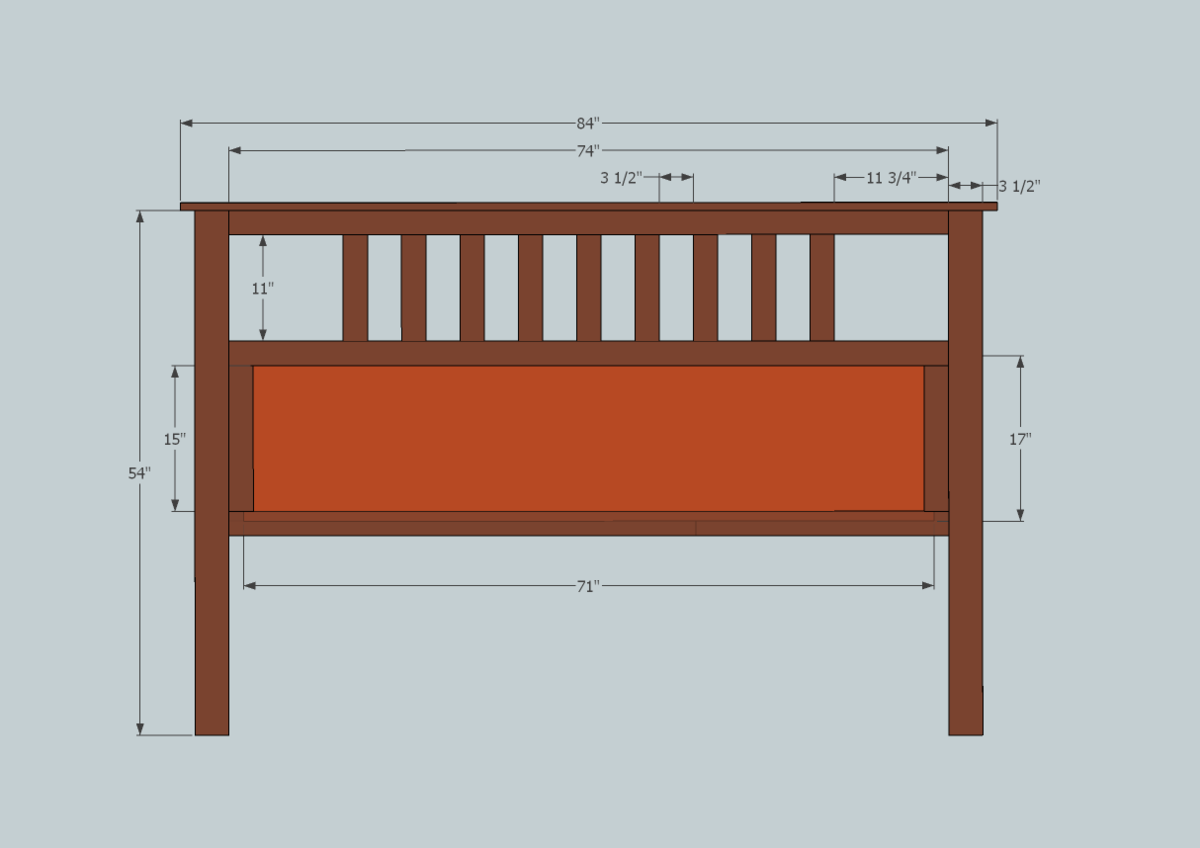 headboard bed Slatted and queen DIY  Furniture Size Free diy Headboard Plans and   Project Easy
