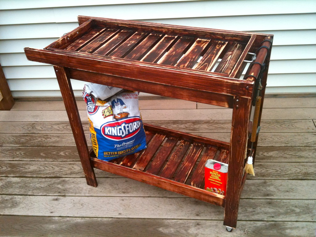 Rolling BBQ Cart with removable tray | Do It Yourself Home Projects ...