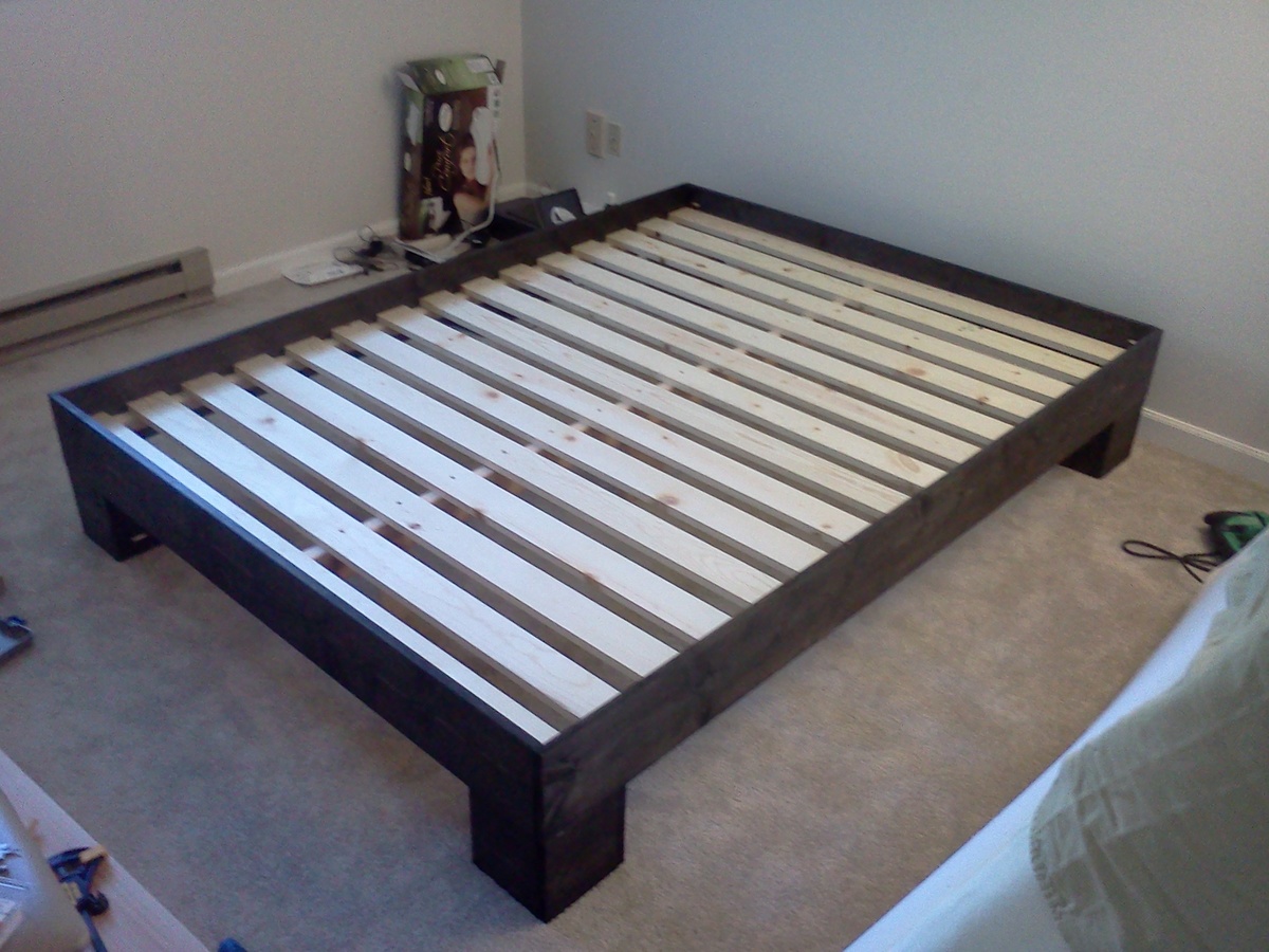 bed frame diy leg platform plans chunky taller queen frames wooden building twin headboard making king ana slightly bedroom projects