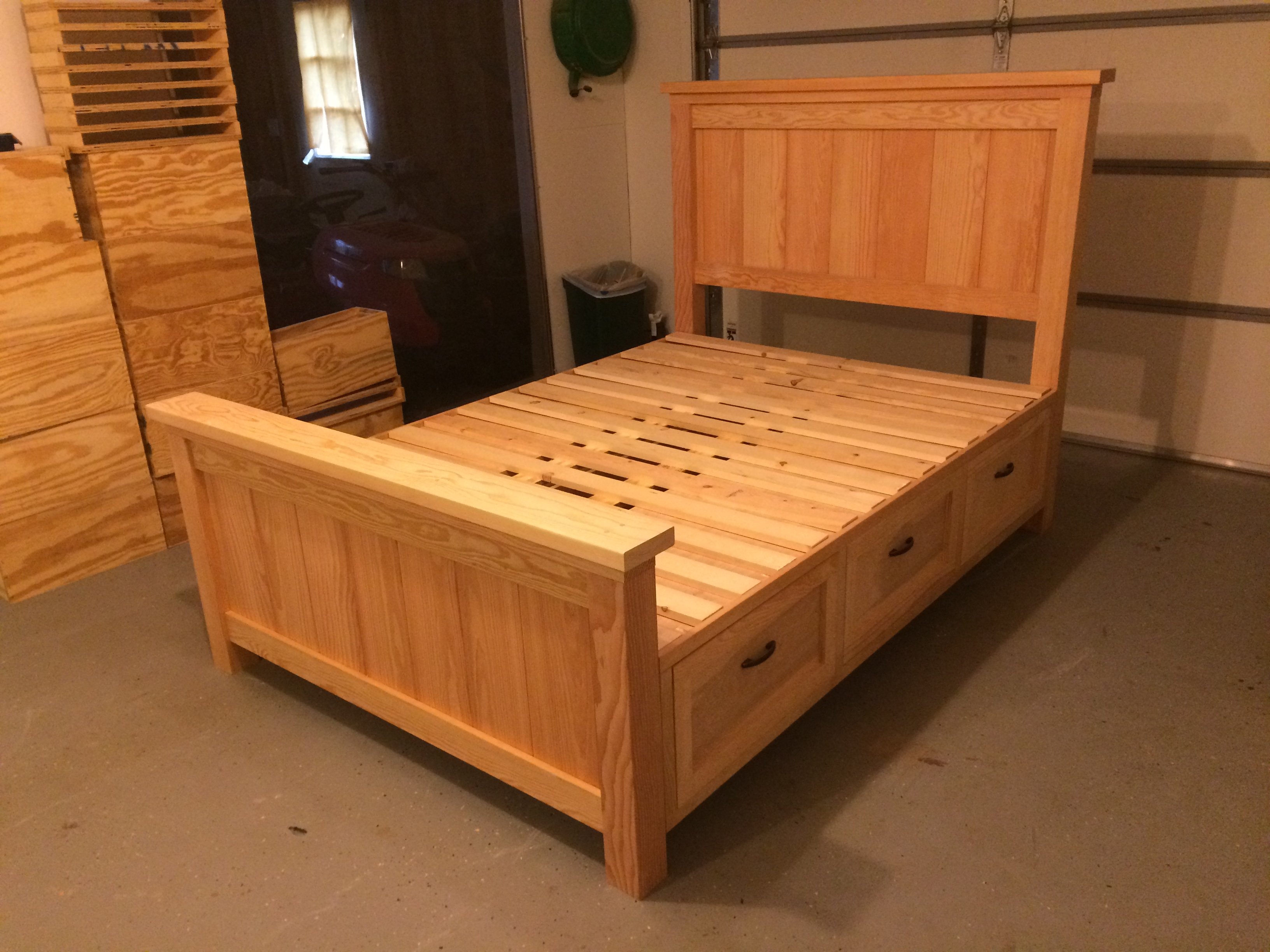 Farmhouse Storage Bed With Drawers Twin And Full Ana White