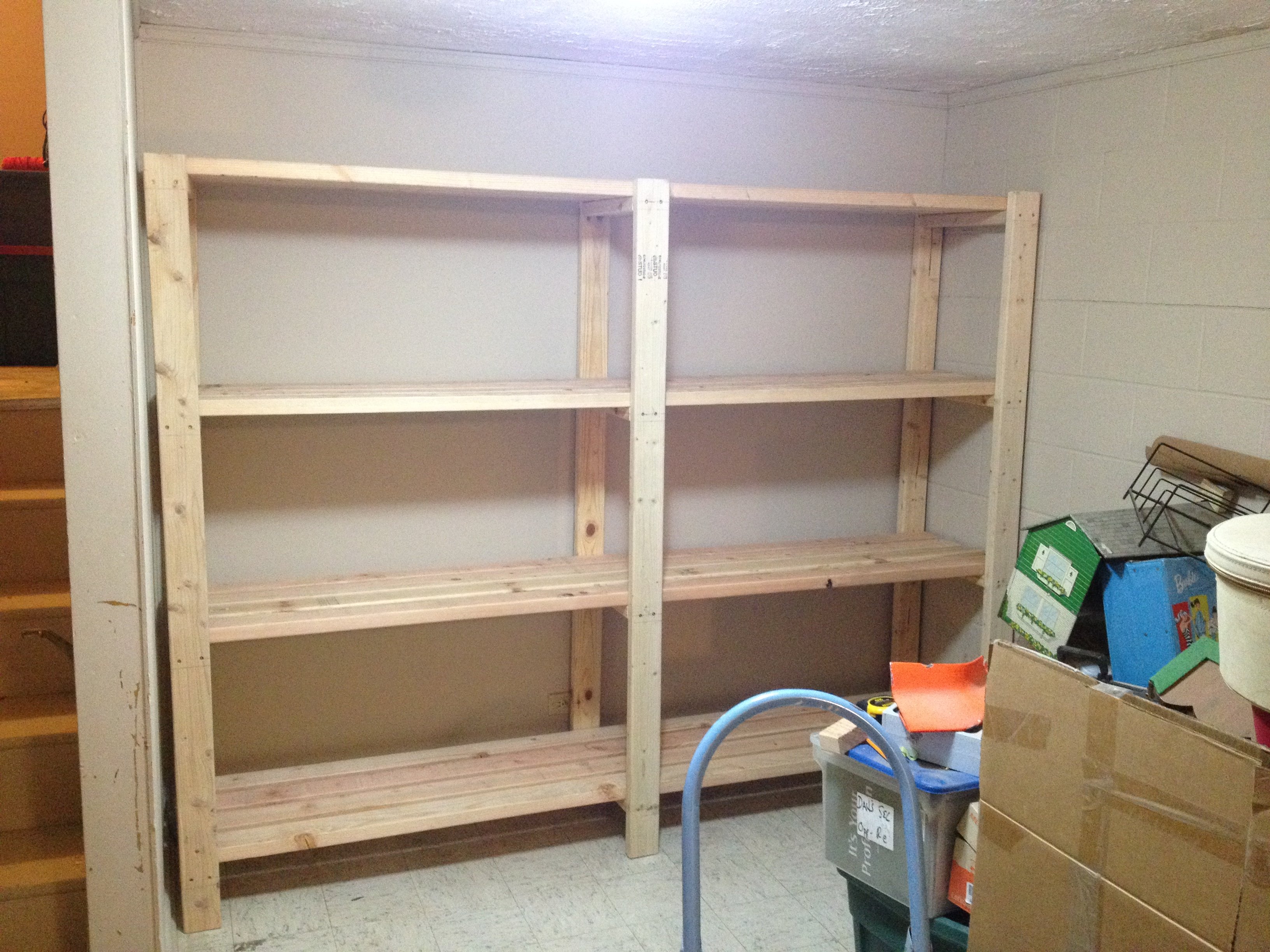 Super Efficient 2x4 Garage Shelves