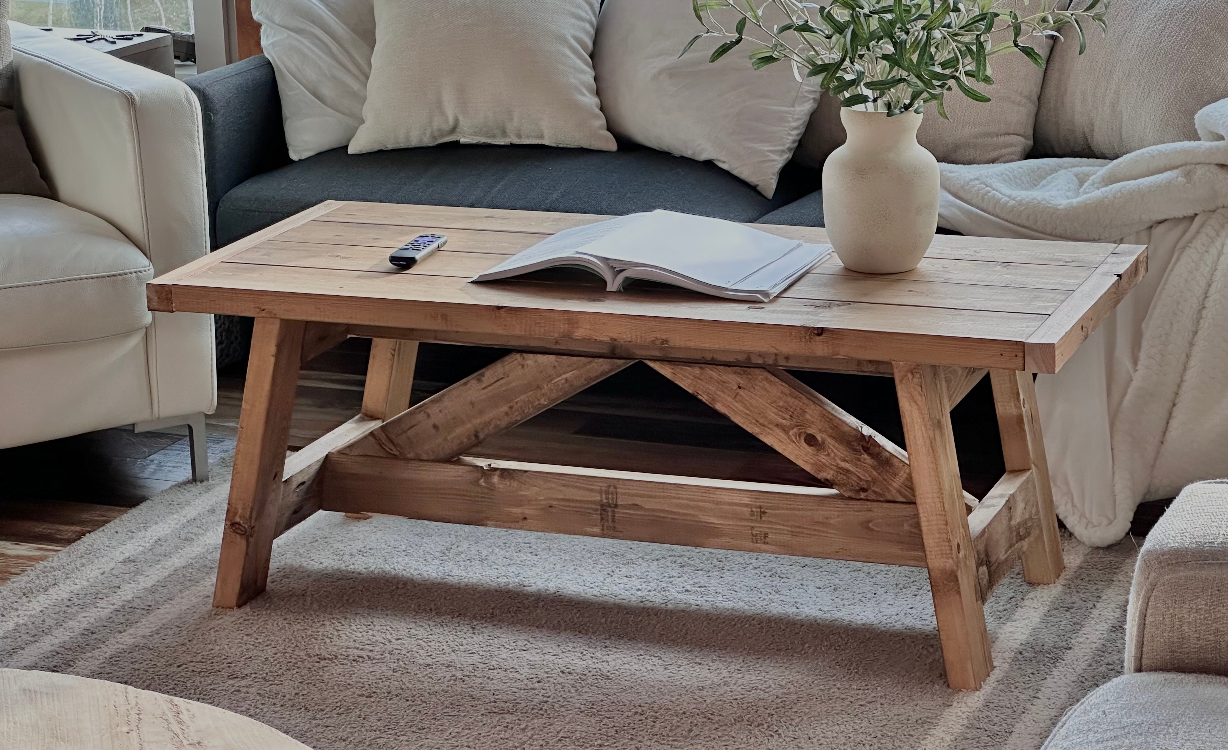 DIY truss coffee table plans