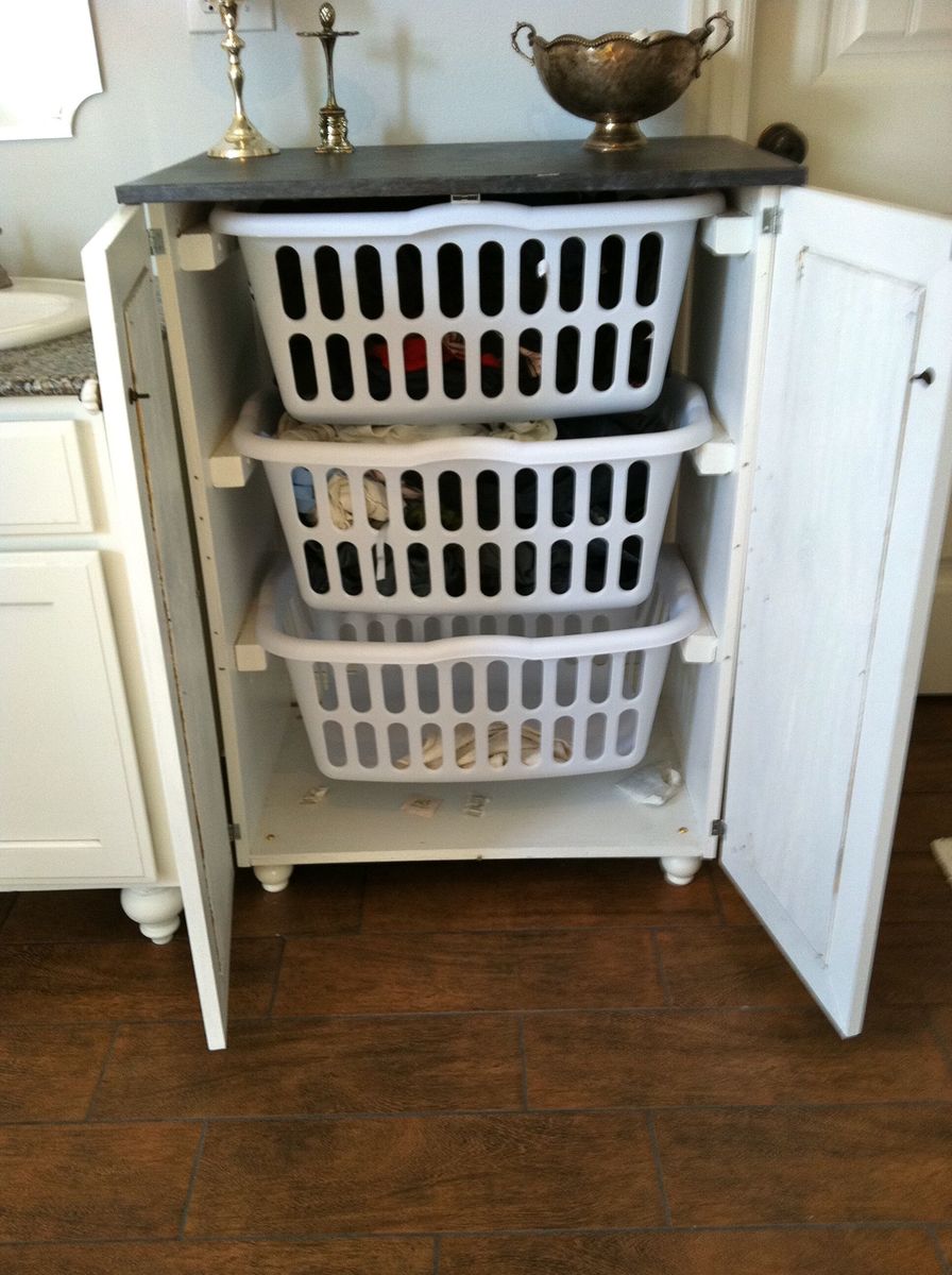 DIY Laundry Basket Storage