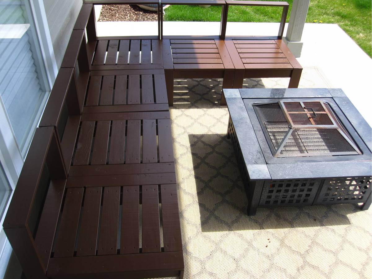 Wood Outdoor Sectional Patio Furniture