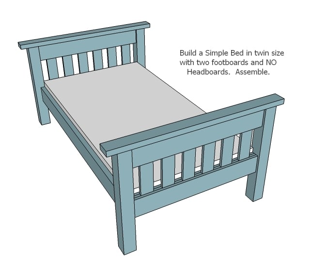 Twin over Full Simple Bunk Bed Plans